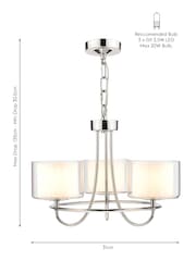 Laura Ashley Chrome Southwell Pendant Light - Image 6 of 6
