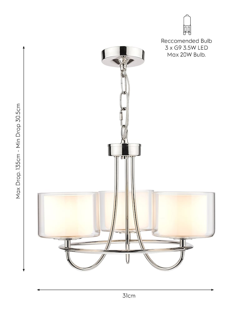 Laura Ashley Chrome Southwell Pendant Light - Image 6 of 6