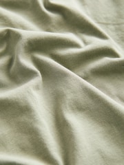 Sage Green Essential Pure Cotton Short Sleeve Crew Neck T-Shirt - Image 6 of 6