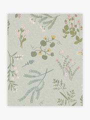 Saga Green Stitch Floral 10M Wallpaper - Image 3 of 5