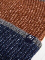 FatFace Blue Leo Stripe Beanie - Image 2 of 2