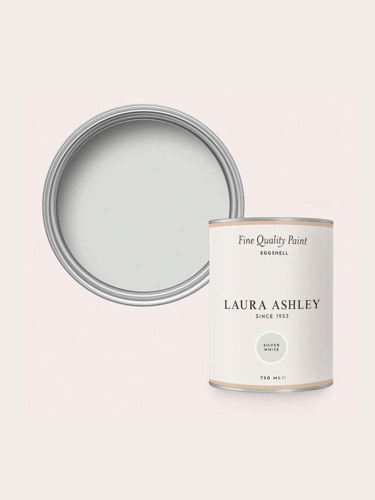 Laura Ashley Silver White Eggshell 750ml Paint - Image 4 of 4