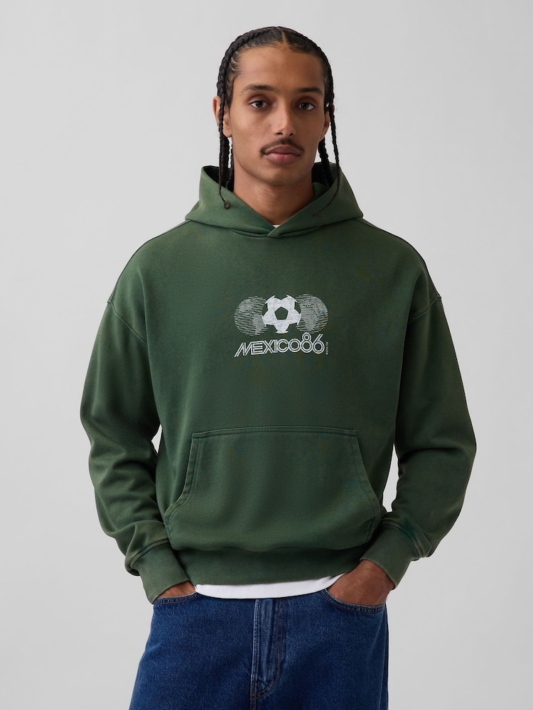 Gap Green Mexico FIFA WORLD CUP™ Vintage Soft Oversized Hoodie - Image 1 of 5 Gap Green Mexico FIFA WORLD CUP™ Vintage Soft Oversized Hoodie - Image 1 of 5