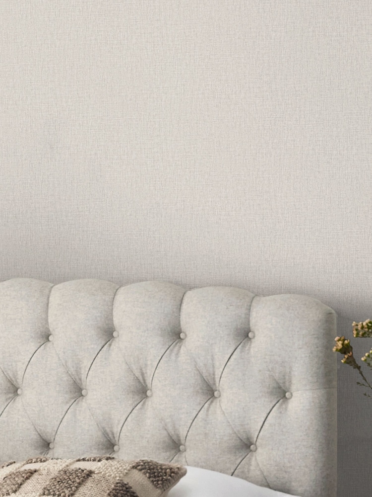 Light Natural Linen Look 10M Wallpaper - Image 2 of 5 Light Natural Linen Look 10M Wallpaper - Image 2 of 5