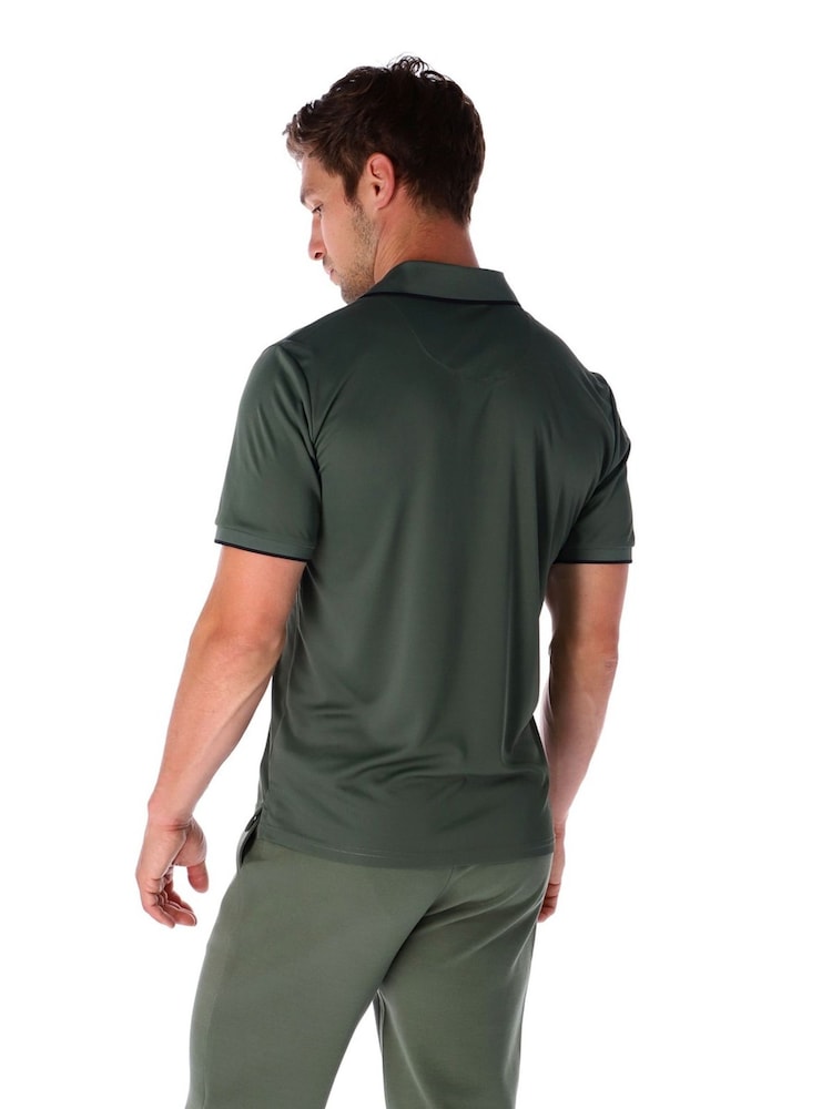 Ted Baker Sport Green Essential Polo Shirt - Image 2 of 4 Ted Baker Sport Green Essential Polo Shirt - Image 2 of 4