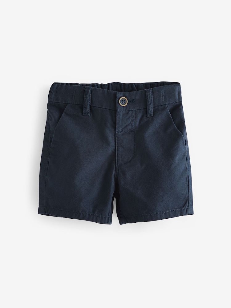 Navy/Stone Chino Shorts 2 Pack (3mths-7yrs) - Image 2 of 5 Navy/Stone Chino Shorts 2 Pack (3mths-7yrs) - Image 2 of 5