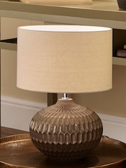Pacific Bronze Cassius Textured Glazed Ceramic Table Lamp - Image 1 of 2
