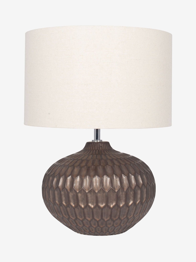 Pacific Bronze Cassius Textured Glazed Ceramic Table Lamp - Image 2 of 2
