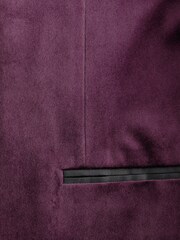 Burgundy Slim Velvet Blazer - Image 11 of 11
