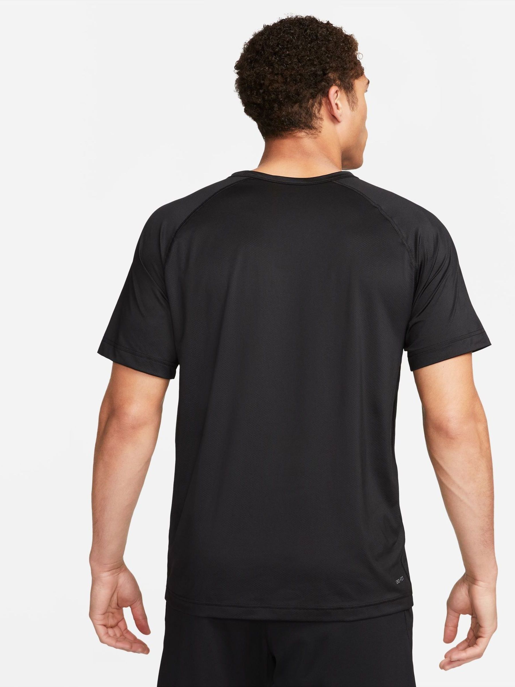 Buy Nike Black/Grey Ready Short Sleeve Training T-Shirt from the