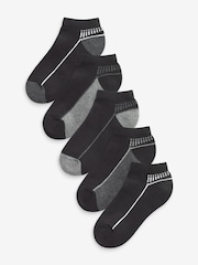 Monochrome Cushioned Footbed Sports Trainers Socks 5 Pack - Image 1 of 7