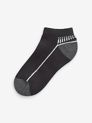 Monochrome Cushioned Footbed Sports Trainers Socks 5 Pack - Image 3 of 7