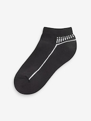 Monochrome Cushioned Footbed Sports Trainers Socks 5 Pack - Image 5 of 7