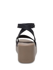 Crocs Black Brooklyn Ankle Strap Wedges - Image 2 of 4