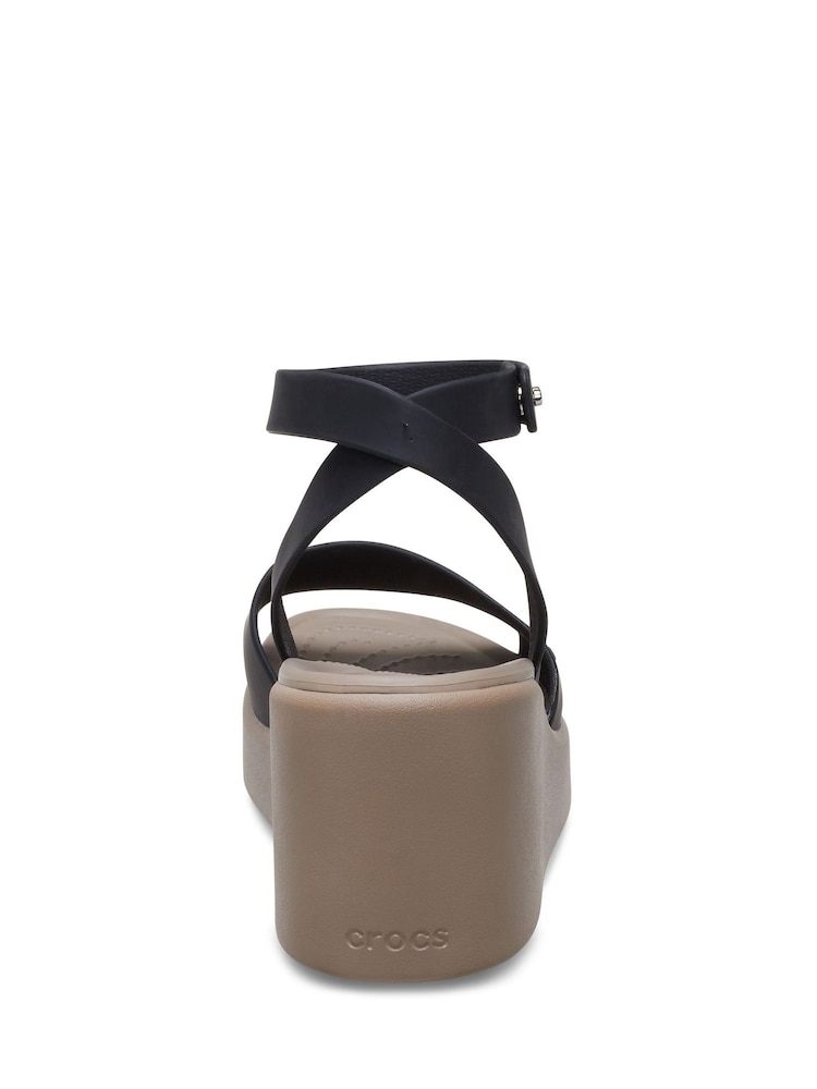 Crocs Black Brooklyn Ankle Strap Wedges - Image 2 of 4