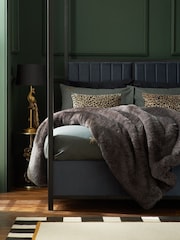 Charcoal Grey Josephine Faux Fur Throw - Image 2 of 4