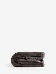 Charcoal Grey Josephine Faux Fur Throw - Image 4 of 4