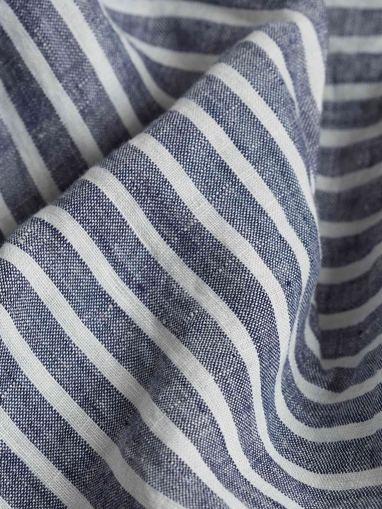 Piglet in Bed Midnight Stripe Linen Duvet Cover - Image 2 of 3