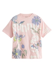 Pink Oversized Embellished Graphic T-Shirt (3-16yrs) - Image 8 of 8