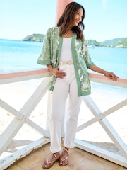 Cotton Traders Green Printed Kimono - Image 2 of 3