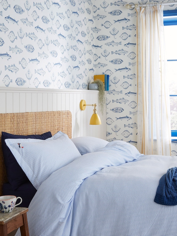 Joules Coast Blue Name The Plaice 10M Wallpaper - Image 1 of 5