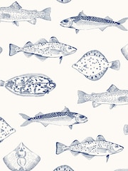 Joules Coast Blue Name The Plaice 10M Wallpaper - Image 2 of 5