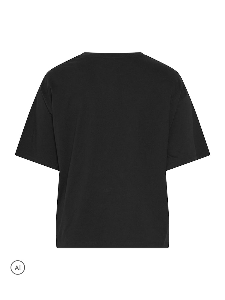 Yours Curve Black Sequin Baubles Relaxed T-Shirt - Image 6 of 6