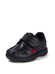Kickers Black Infants Reasan Strap Leather School Shoes - Image 2 of 11