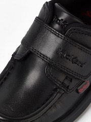 Kickers Black Infants Reasan Strap Leather School Shoes - Image 9 of 11