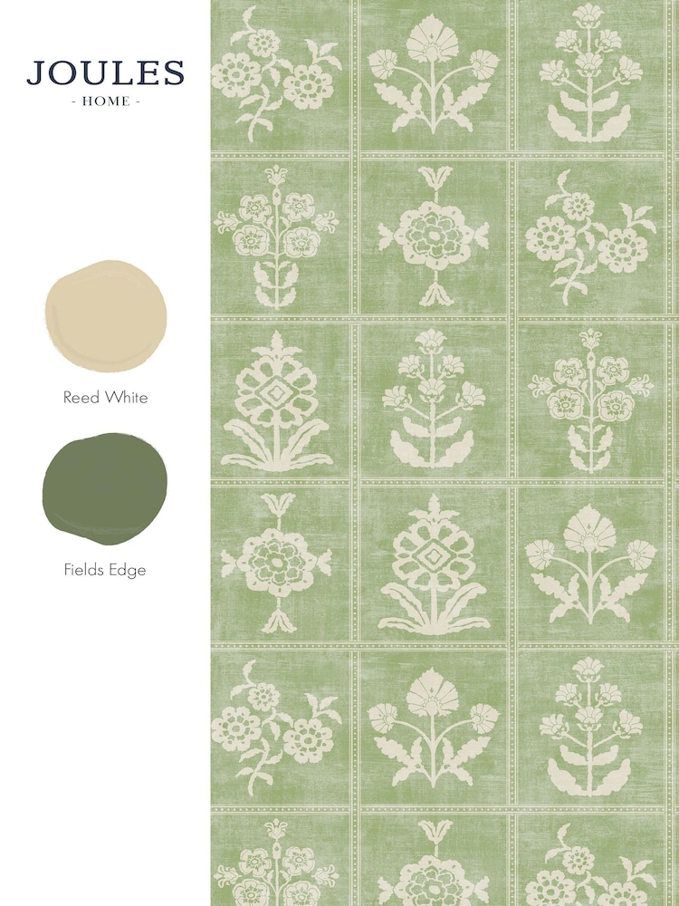 Joules Pistachio Green Garden Floral Grid 10M Wallpaper - Image 5 of 5 Joules Pistachio Green Garden Floral Grid 10M Wallpaper - Image 5 of 5