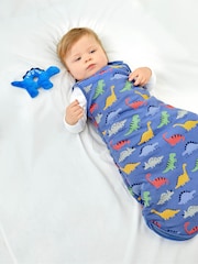JoJo Maman Bébé Dino Print 2.5 Tog Baby Sleeping Bag - Image 1 of 3