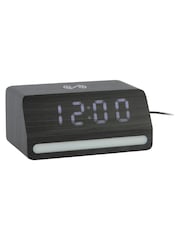Karlsson Black Retro LED Alarm Cock - Image 2 of 4