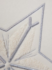 Reiss Ivory Nat 9-14 yrs Cotton Sequin Motif Crew Neck Jumper - Image 5 of 6