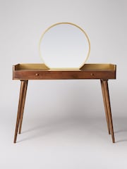 Swoon Brown Fresco Mango Wood One-Drawer Dressing Table - Image 4 of 5