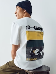 白色 - Senna Racing Car Regular Fit Motionflex T-Shirt - 圖片 1，共 11