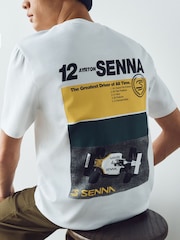 白色 - Senna Racing Car Regular Fit Motionflex T-Shirt - 圖片 5，共 11
