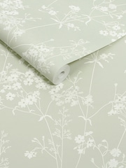 Sage Green Country Leaves 10M Wallpaper - Image 5 of 5