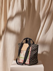 Cath Kidston Black/Cream Cowgirl Print Large Bonded Canvas Tote Bag - Image 4 of 8