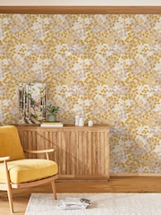 Yellow Ochre Forest Floor 10M Wallpaper - Image 1 of 4