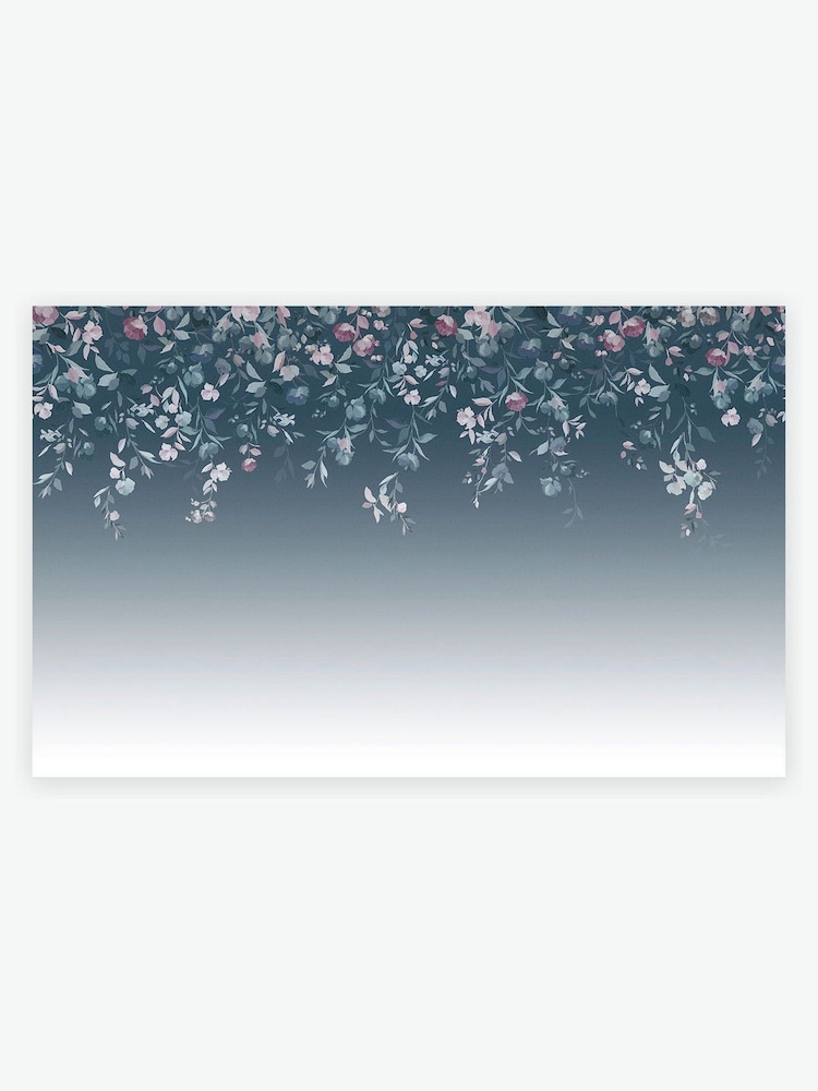 Slate Grey Restore Floral 3M Mural - Image 2 of 3