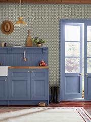 Joules Green Blue Stately Floral 10M Wallpaper - Image 5 of 5