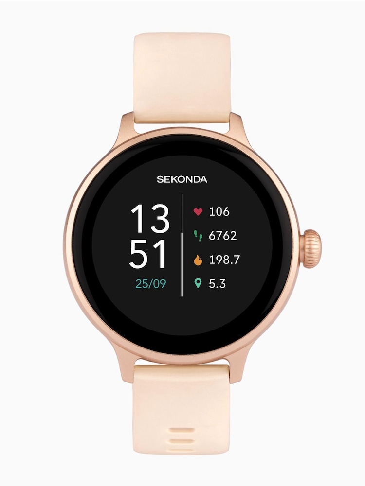 Sekonda Pink Connect Silicone Strap Smart Watch - Image 2 of 6