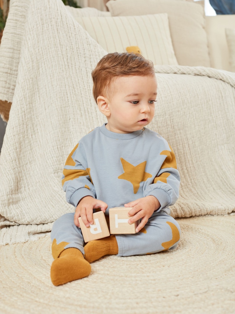 Blue Star Cosy Baby Sweatshirt And Joggers 2 Piece Set - Image 2 of 11