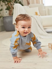 Blue Star Cosy Baby Sweatshirt And Joggers 2 Piece Set - Image 3 of 11