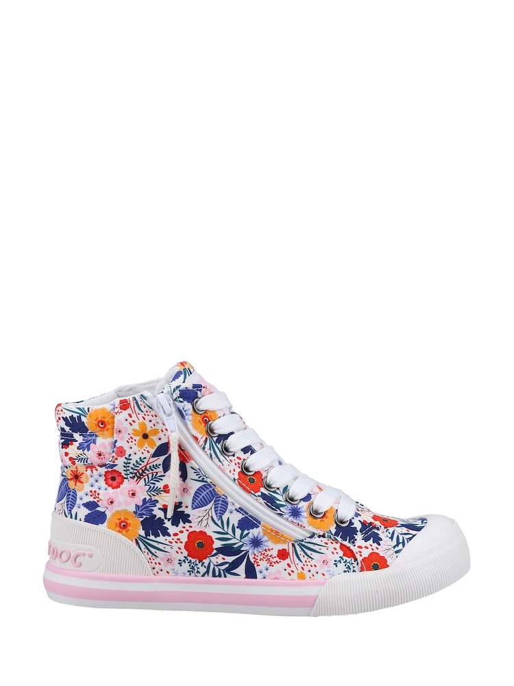 Rocket Dog Jazzin Hi Top 10A Canvas Cotton Trainers - Image 1 of 7