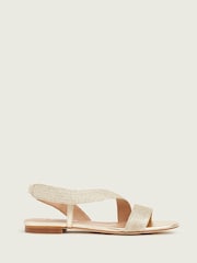 LK Bennett Metallic Rachel Metallic Rope Flat Sandals - Image 1 of 4