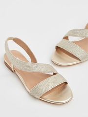 LK Bennett Metallic Rachel Metallic Rope Flat Sandals - Image 4 of 4