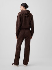 Gap Brown Leopard Logo Straight Joggers - Image 2 of 5