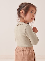Ecru Cream Marl Frill Neck Jumper (3mths-7yrs) - Image 2 of 7