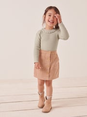 Ecru Cream Marl Frill Neck Jumper (3mths-7yrs) - Image 3 of 7